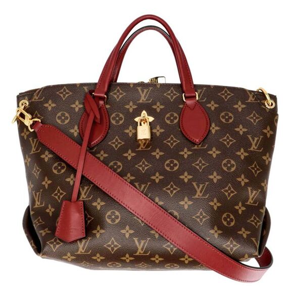 Louis Vuitton Flower Zipped Tote MM Monogram Bordeaux Red - Picture 1 of 6